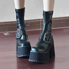 Winter High Heel Gothic Chelsea Boot