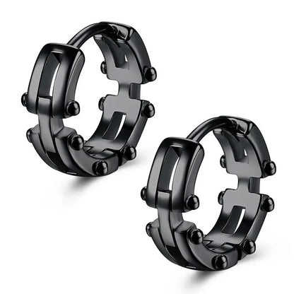 Gothic Black Skull Awl Rock Statement Earring