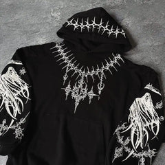 Harajuku Gothic Death Bone Hoodie