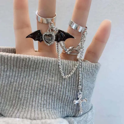 Vintage Cross Star Gothic Ring