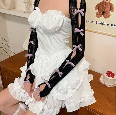 Gothic Bow Lace Glove