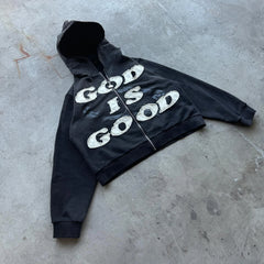 Y2K Gothic Letter Embroidery Hoodie