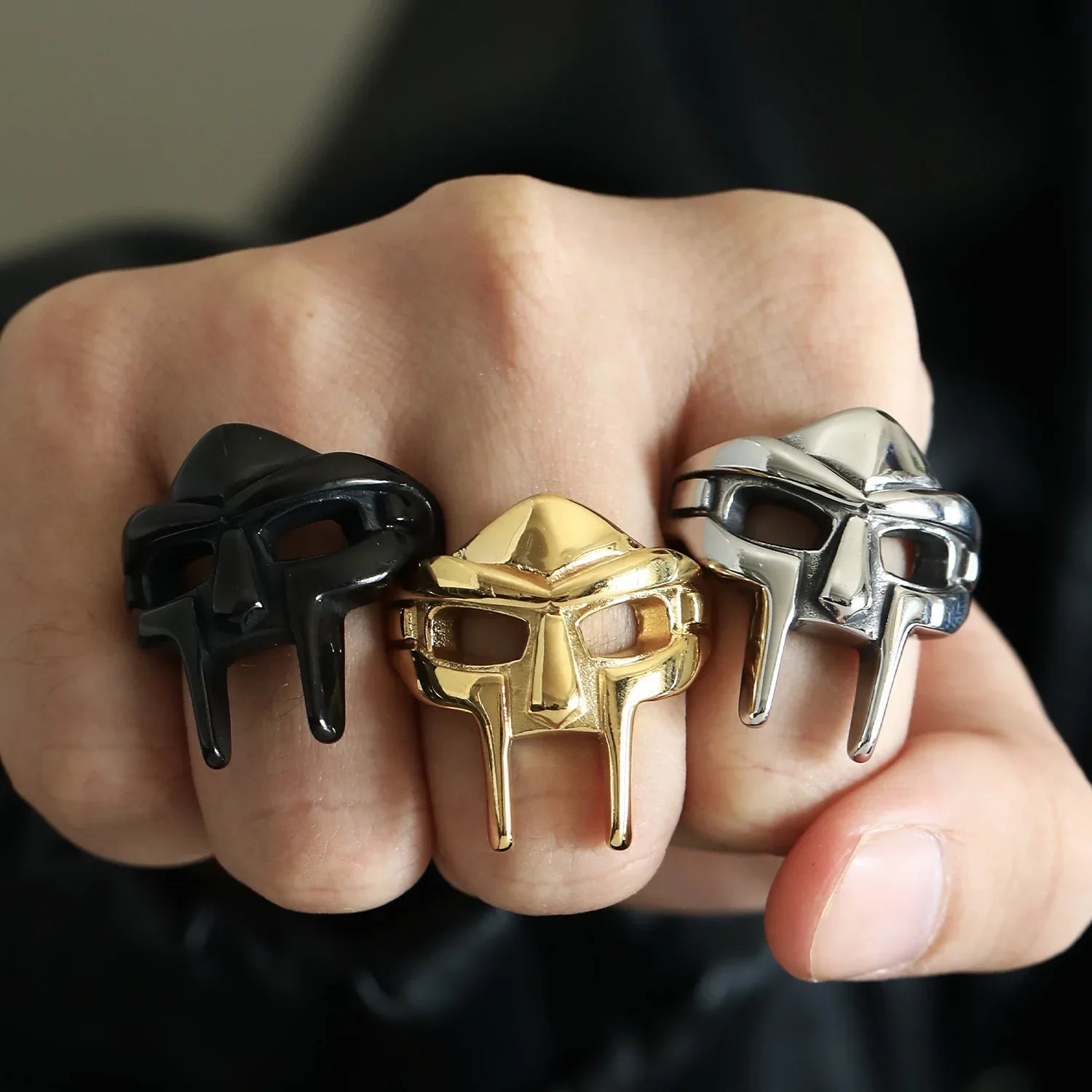 Vintage Mf Doom Mask Gothic Gladiator Ring Main image