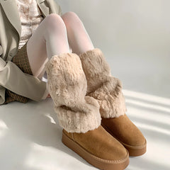 Gothic Fur Plush Mid-calf Sock