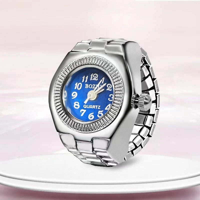 Vintage Punk Quartz Pocket Watch Gothic Ring