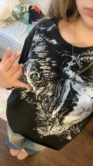 Dying Angel Gothic Oversized T-shirt