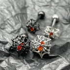 Spider Web Stainless Steel Punk Tongue Ring