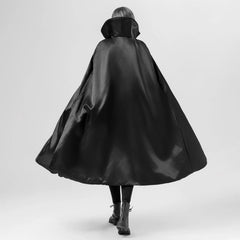 Lace-Up Stand Collar Cloak