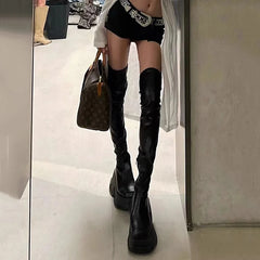 Women Punk 10 CM Platform Chunky Gothic Boot