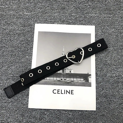 PU Gothic Leather Pin Buckle Belt