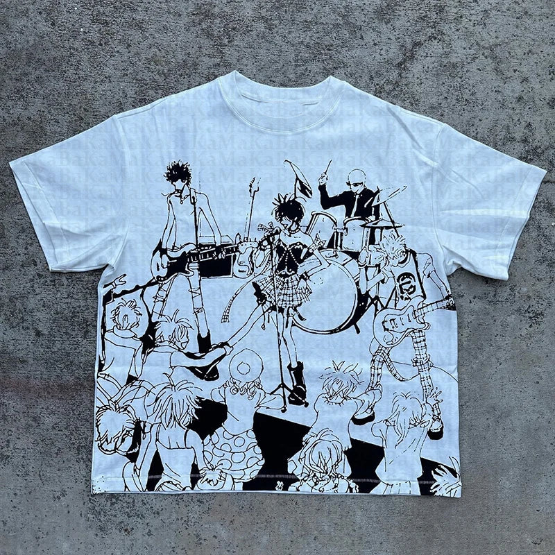 Anime Cartoon Graphic Cotton T-shirt Main image