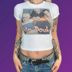 Bow Tie Print Vintage Cotton T-shirt