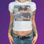 Bow Tie Print Vintage Cotton T-shirt