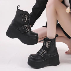 Gothic Chunky Platform Women Ankle Boot