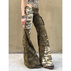 Camouflage Gothic High Waist Pant