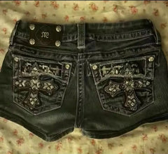 Sweetheart Embroidery Denim Short