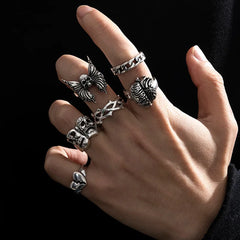 Punk Poker Skeleton Gothic Billiards Ring