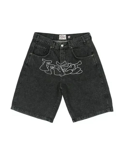 Hip Hop Embroidered Baggy Short