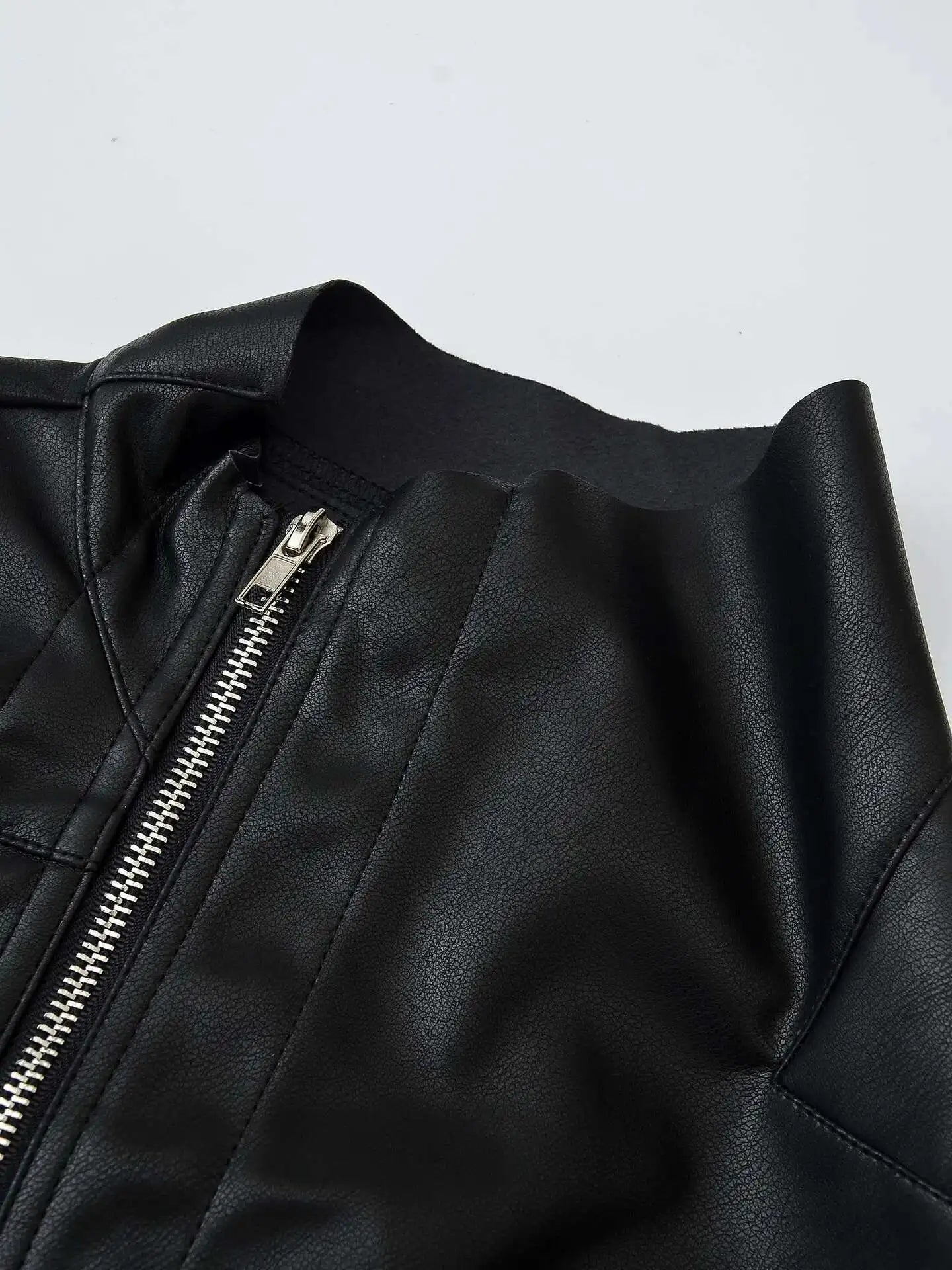 Slim Fit Fringed Biker Jacket