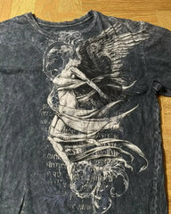 Washed Cotton Gothic Loose T-shirt