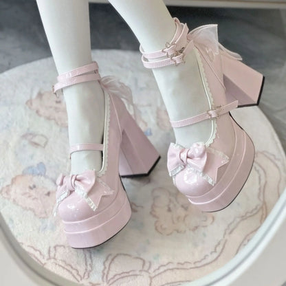 PU Leather Lolita Gothic High Heel