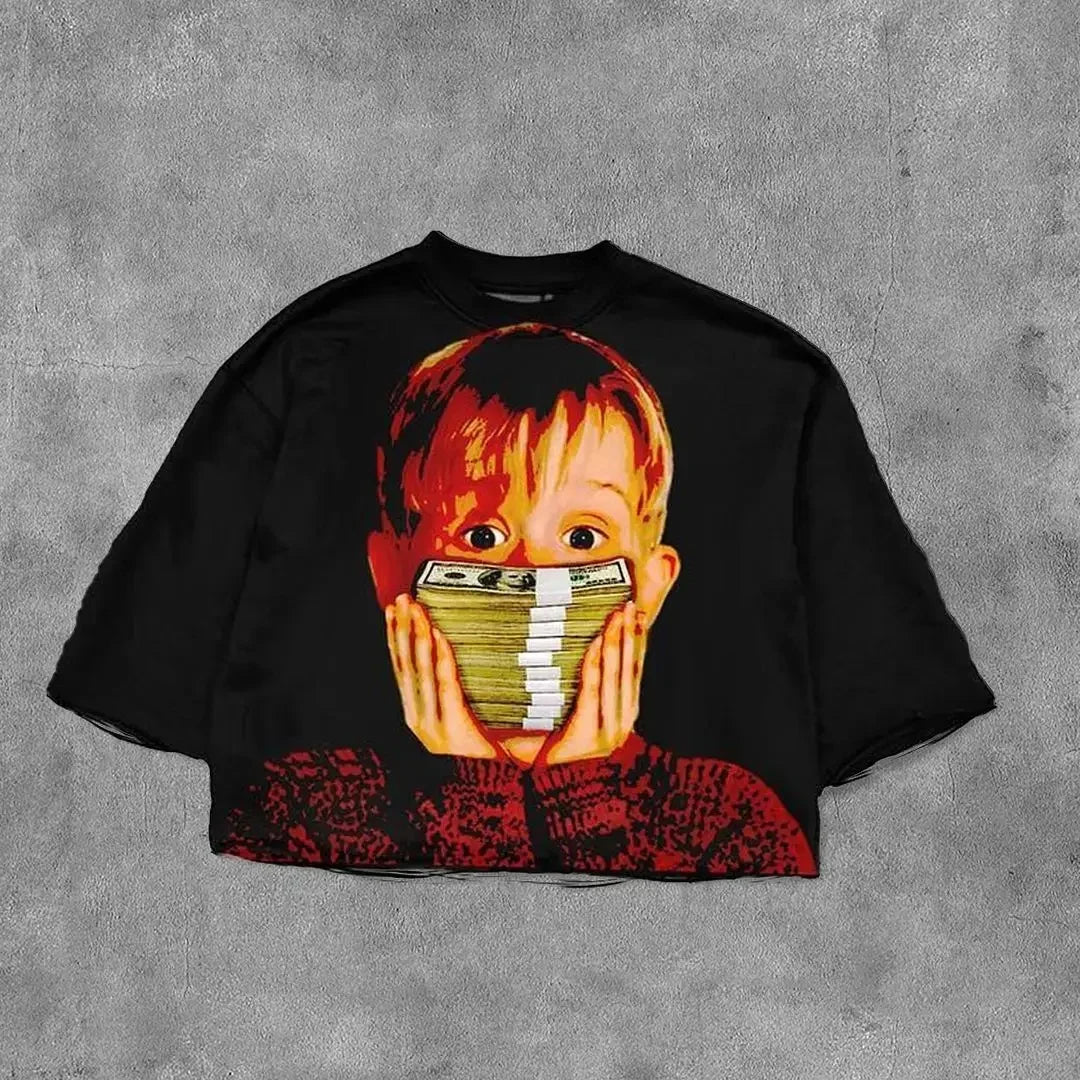 Gothic Hip Hop Loose Cotton T-shirt Main image