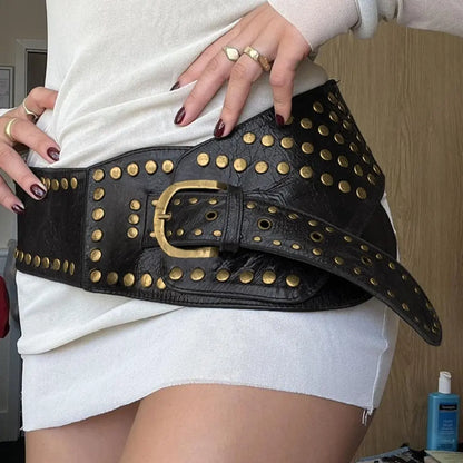 Asymmetric Punk Gothic Leather Belt
