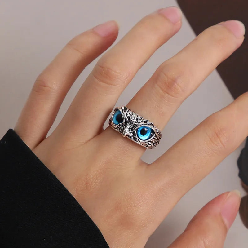 Vintage Owl Animal Gothic Ring Main image