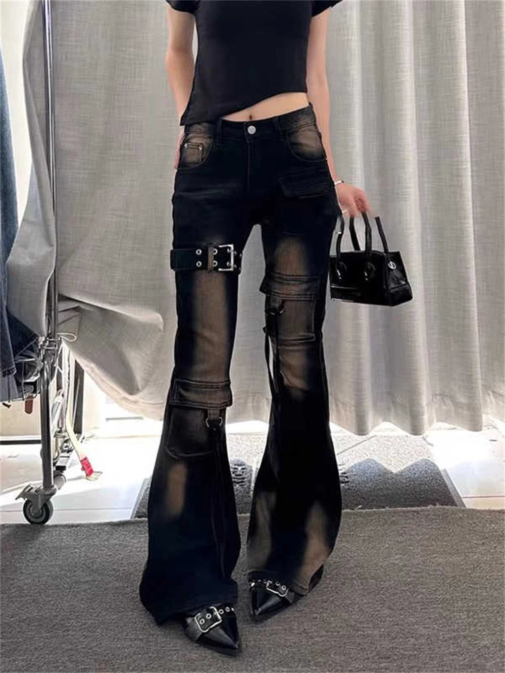 Vintage Denim Cargo Pants Main image