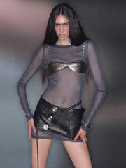 Button Detail Elastic Waist Shorts