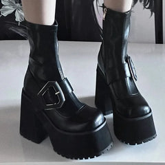 Winter High Heel Gothic Chelsea Boot