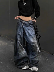 Vintage Gothic High Waist Baggy Pant