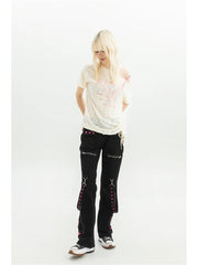Black Gothic Baggy Cargo Pant