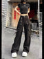 Black Gothic Y2K Cargo Denim Pant
