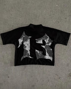 Retro Nightmare Graphic Cotton T-shirt