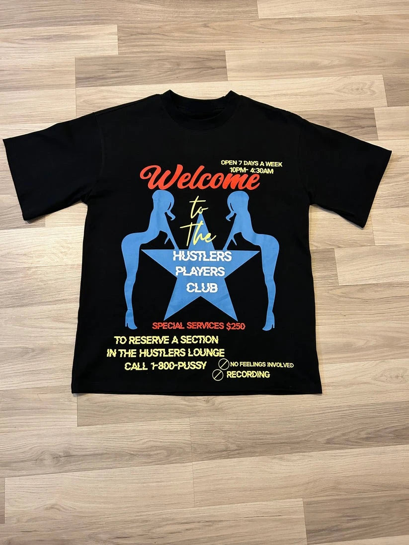 Graffiti Print Casual Cotton T-shirt Main image