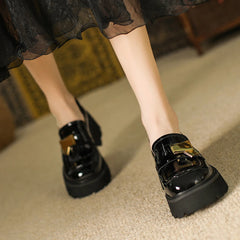 Leather Vintage Platform Loafer Sneaker