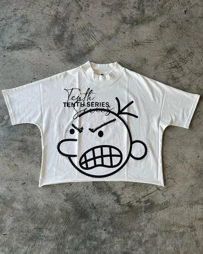 Punk Rock Graphic Cotton Oversized T-shirt