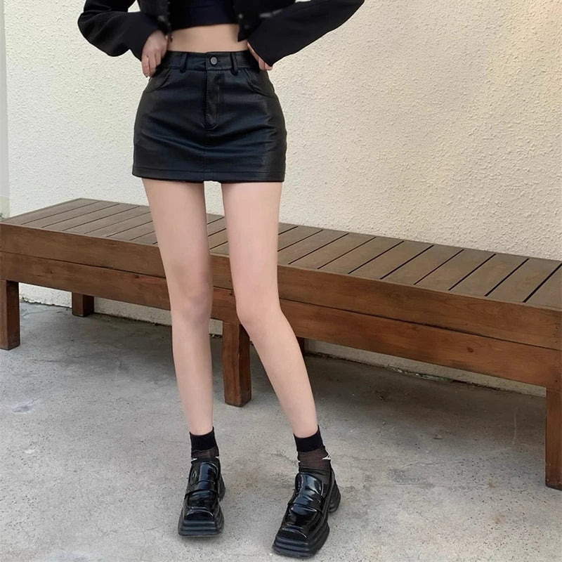 High Split Mid-Calf Gothic Skirt