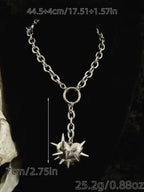 Vintage Heart Thorns Spike Chain Drop Earring