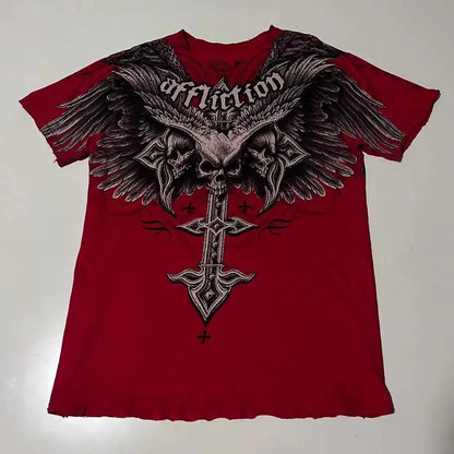 Retro Graphic Print Oversized T-shirt