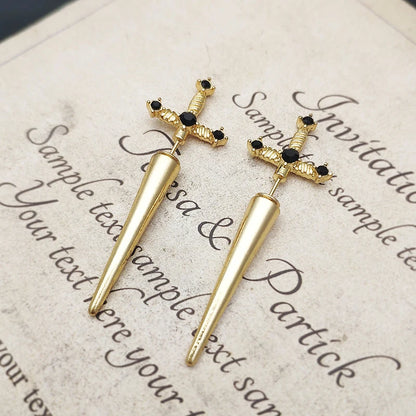 Vintage Dark Gothic Sword Dagger Punk Earring