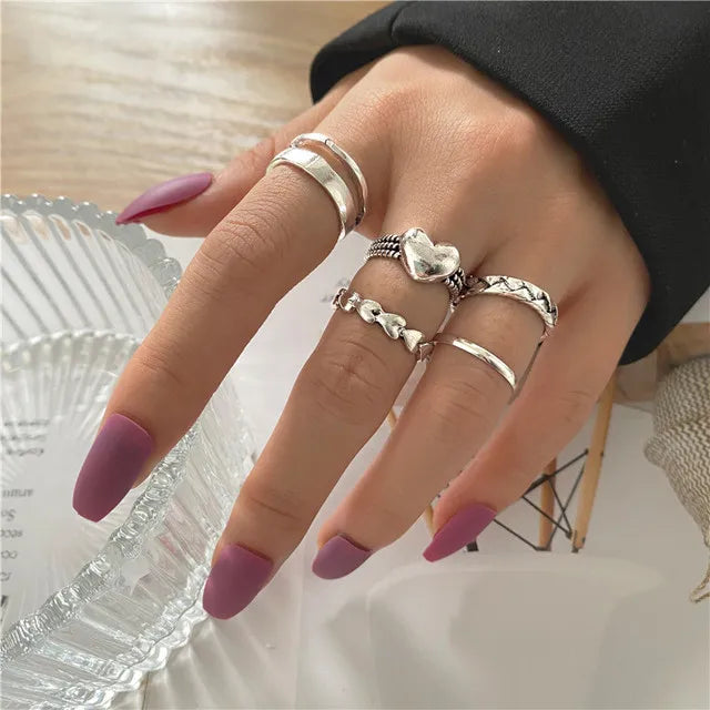 Gothic Heart Dice Spades Ace Ring