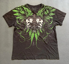 Red Letter Print Gothic Cotton T-shirt