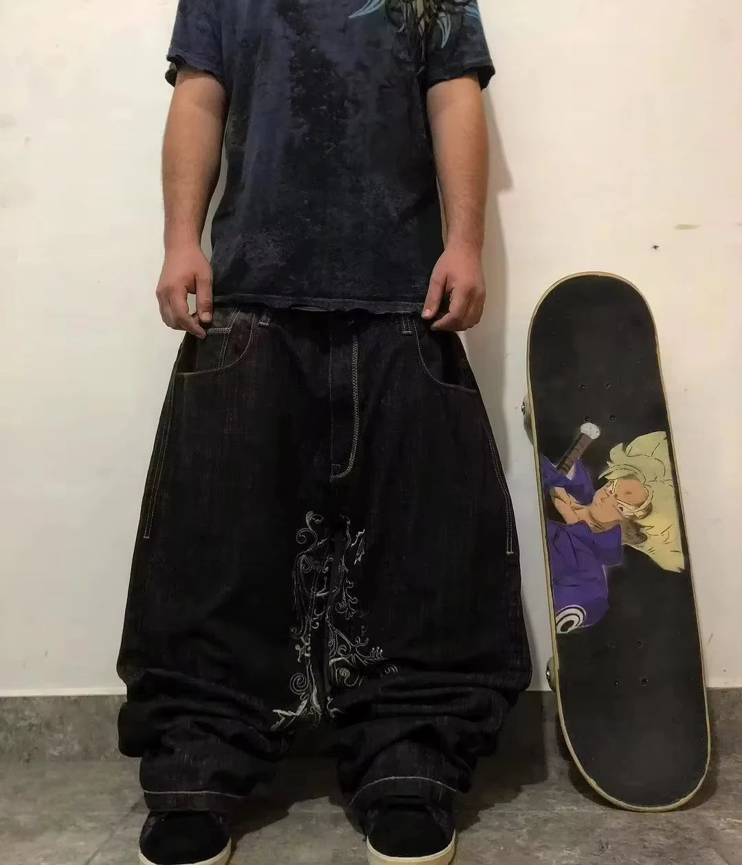 Y2K Gothic Embroidery Loose Pant