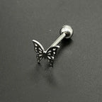 Titanium Steel Butterfly Rose Bee Tongue Ring