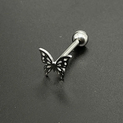 Titanium Steel Butterfly Rose Bee Tongue Ring