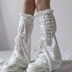 Gothic Ruffled Mesh Lace Sweet Sock