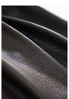 Soft PU Leather Belted Jacket