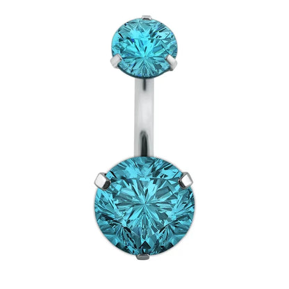 Crystal Round Gothic Surgical Belly Ring